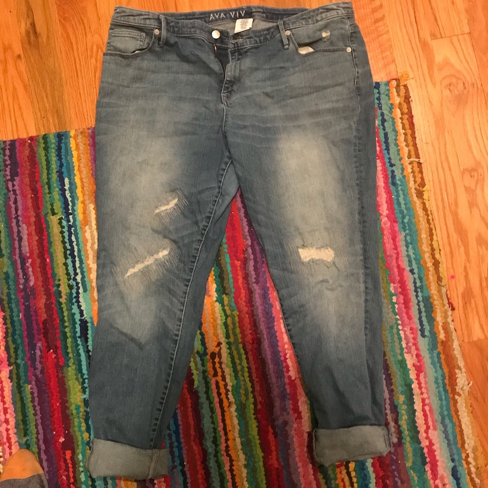 Target Ava & Viv Distressed Jeans